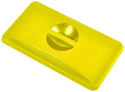 Yellow Closed Lid For Slim Recycling Bin