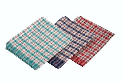 Mini Check T-Towel 43X68cm 10Pcs Mix Colours