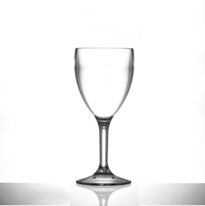 Lined @ 125ml & 175ml Elite Premium Polycarbonate 9oz Wine Glasses - 12 Pack