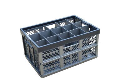 Folding Crate - Glassware Box - 15 cells