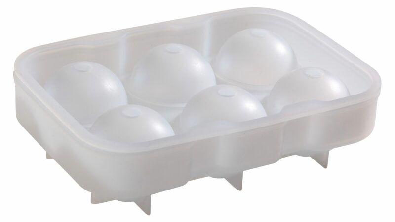 Beaumont 6 Cavity Silicone Ice Ball Mould (Clear)