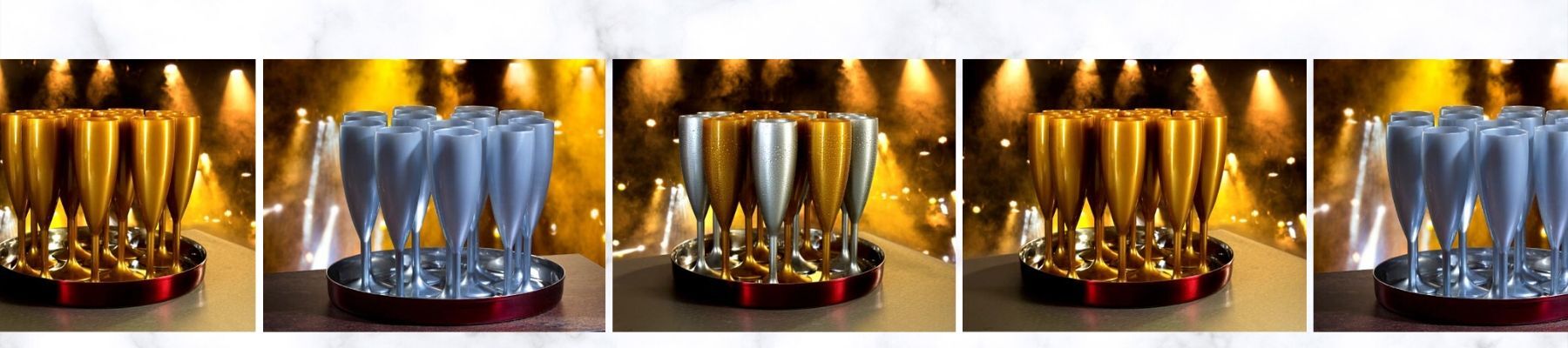 Plastic champagne flutes