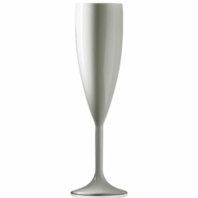 White Plastic Champagne Flutes