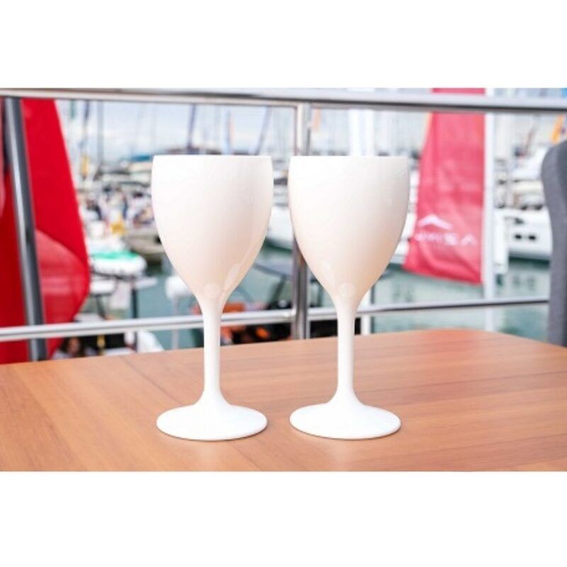 White Unbreakable Wine Glasses