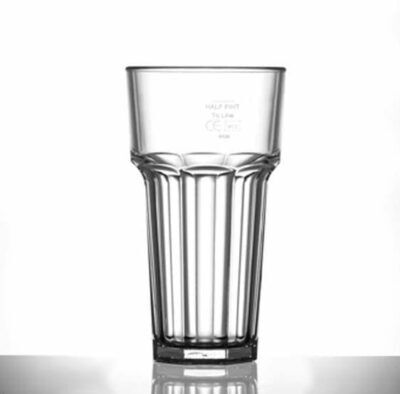 Elite Remedy Polycarbonate 12oz Tall Glasses, Lined @Half Pint CE