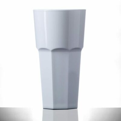 White Plastic Pint Glass