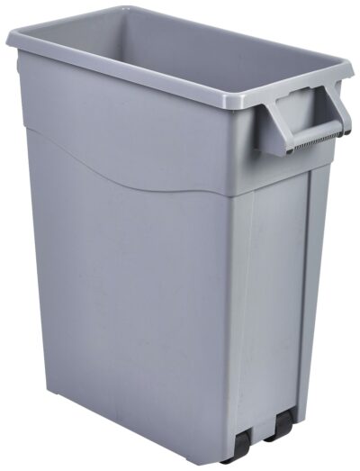 Grey Slim Recycling Bin 65L