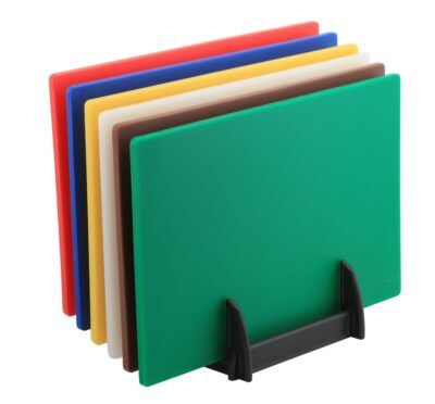 6 Colour (1 of Each) HD Chopping Board + Rack