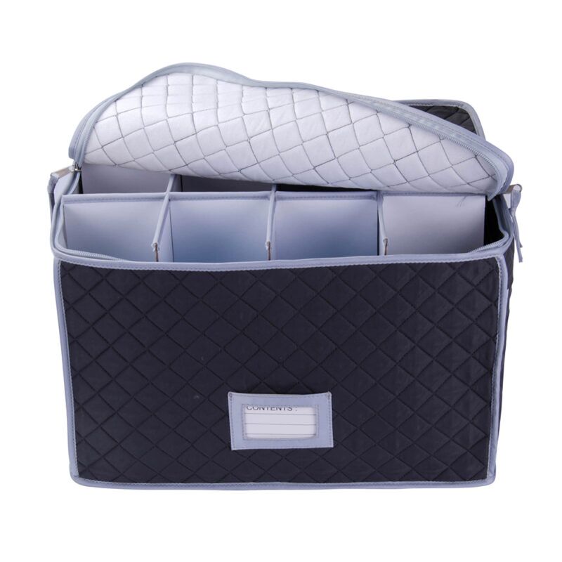 Case for Storing Wine Glasses - Quilted Wine Glass Case - 12 Cells - Image 2