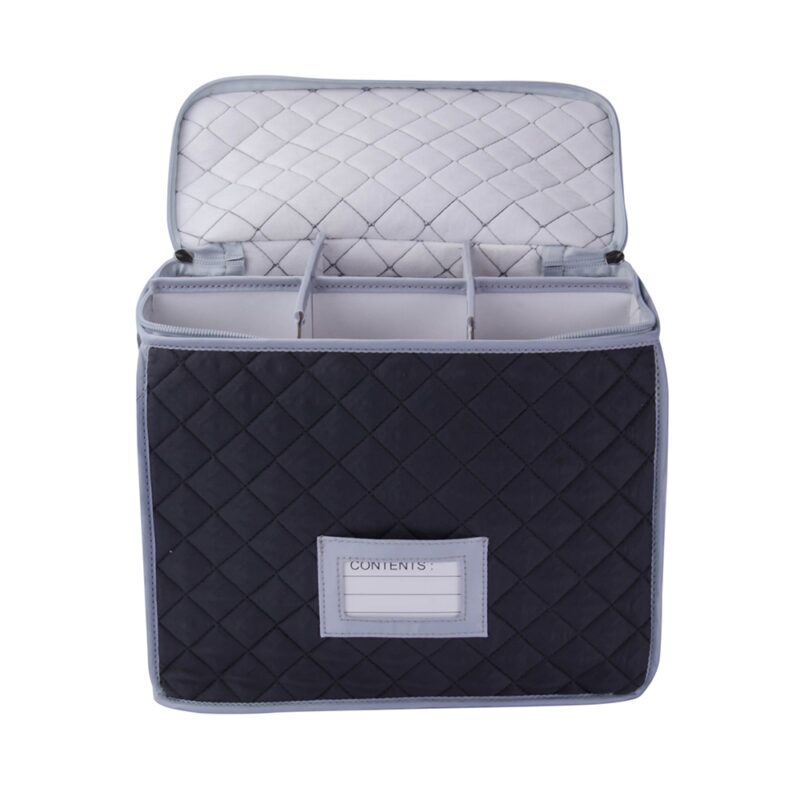 Champagne and Wine Glass Quilted Case - 6 Cells - Image 3