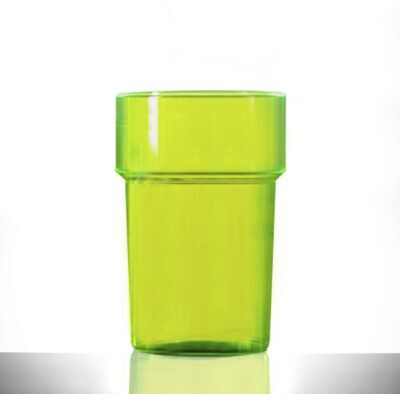 Neon Blue Econ Rigid Half Pint Polystyrene Plastic Tumbler Glass, 284ml / 28.4cl / 10oz - 100 Pack