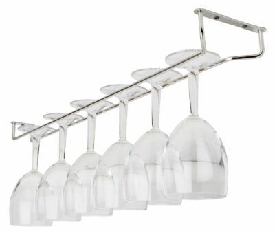 24 inch glass hanger - Chrome Silver