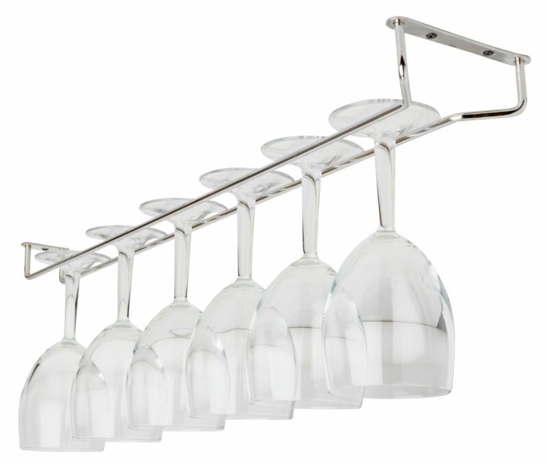 24 inch glass hanger - Chrome Silver