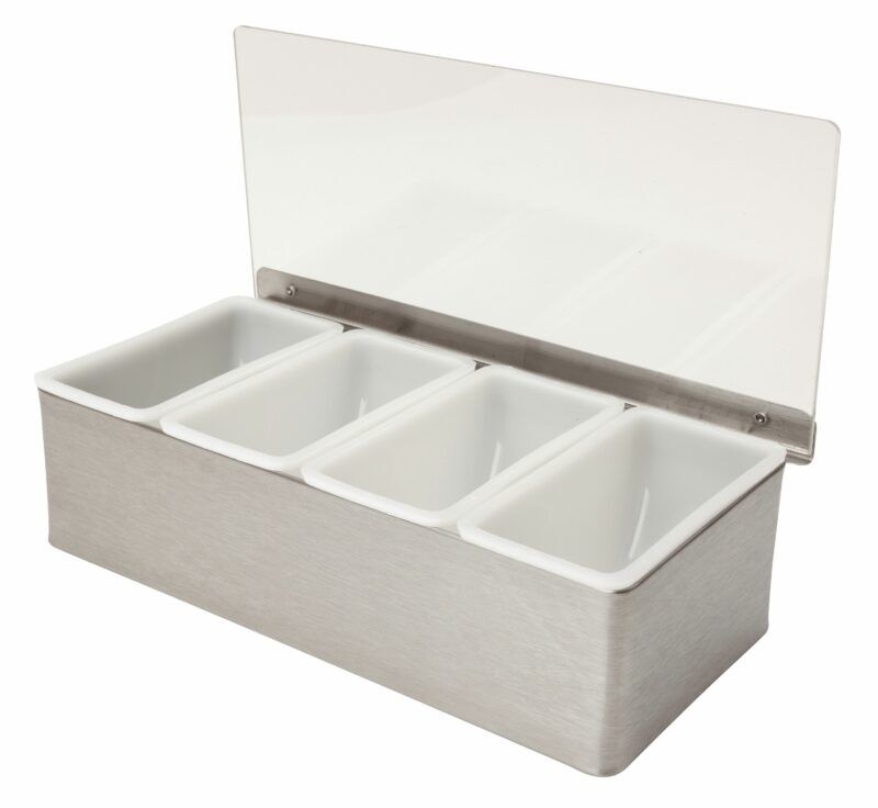 Beaumont Stainless Steel Condiment Holder 4 Compartment - Image 2