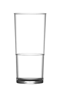 Stacking Polycarbonate Plastic Glasses, Stackable 12oz hiball tumbler