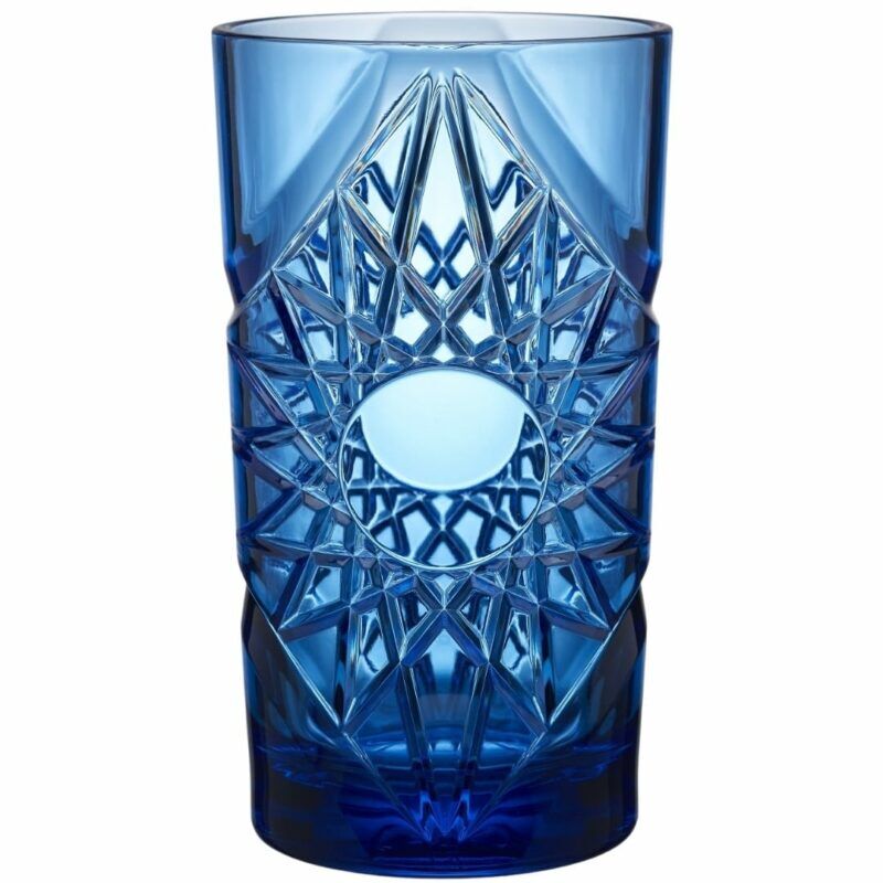 Blue Vintage Cocktail Plastic Glass