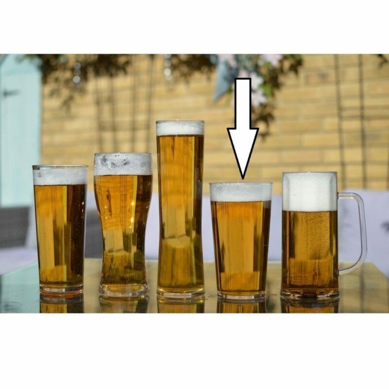 Plastic Beer Glasses - Conical Pint Glass