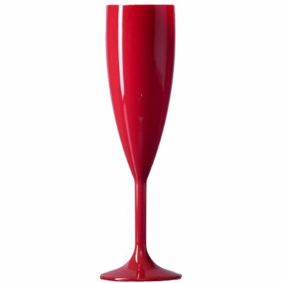 Red Champagne Prosecco Flutes and Glasses