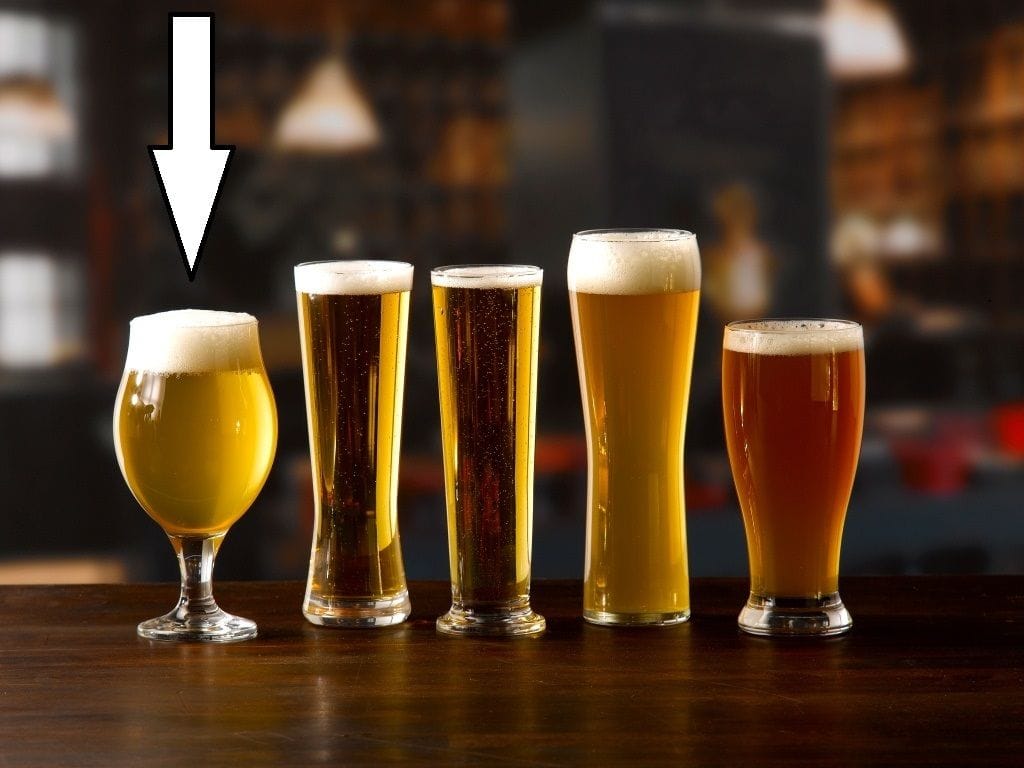 Craft Beer Glass Tulip Stemmed Beer Glass Pint 20oz