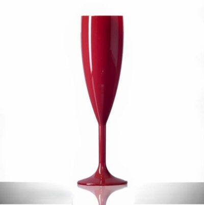 Red Plastic Champagne Flutes | Glassjacks