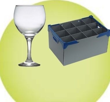 image for Gin Glasses and Martini Glasses with Glassware Storage Box