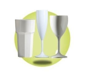 image for White Plastic Glasses