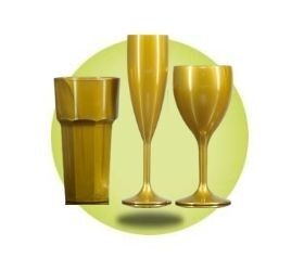 image for Gold Plastic Glasses