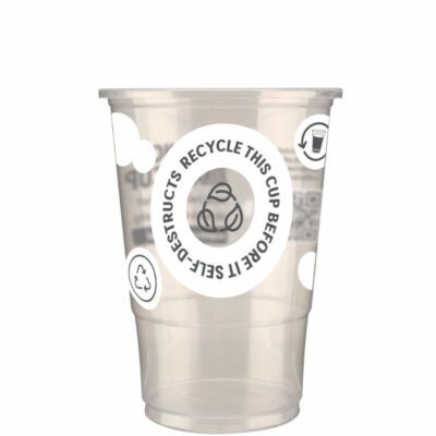 BioSelf - Biodegradable - Half pint Plastic Cup - Self Destruct - Glassjacks