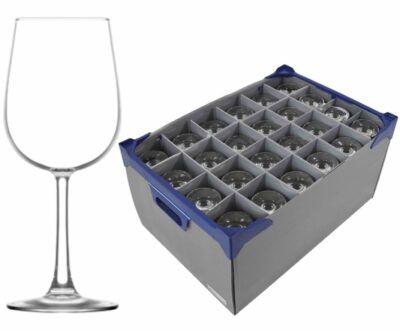 Fully Tempered Sardinia Wine Glasses and Glassware Storage Box - Glassjack Combo