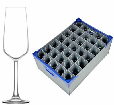 Fully Tempered Colmar Champagne Flutes and Glassware Storage Box - Glassjack Combo