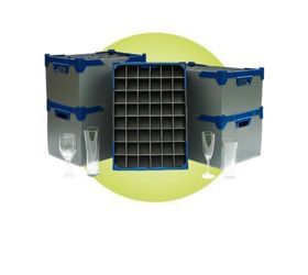 image for Stacking Glassware Storage Boxes - 5 Packs