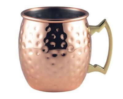 Barrel Copper Mug 40cl/14oz Hammered