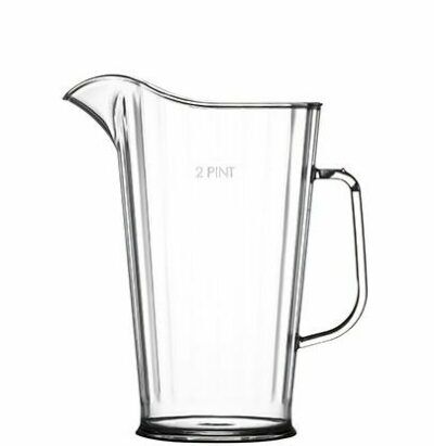 Small 2 Pint Jug - Elite Plastic Jug - No lid - CE Marked : Lined @ 2 Pint