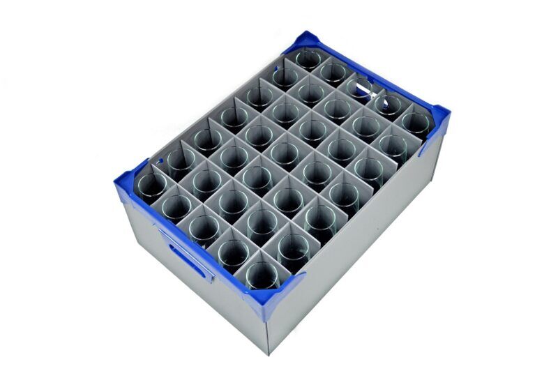 Champagne Glasses and Glassware Storage Crate - Fame Flute 21.5cl / 7.5oz - 35 Pack