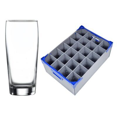 Bardy Hiball Tumbler 38cl / 13.25oz - 24 Pack and 1 Glassware Storage Box