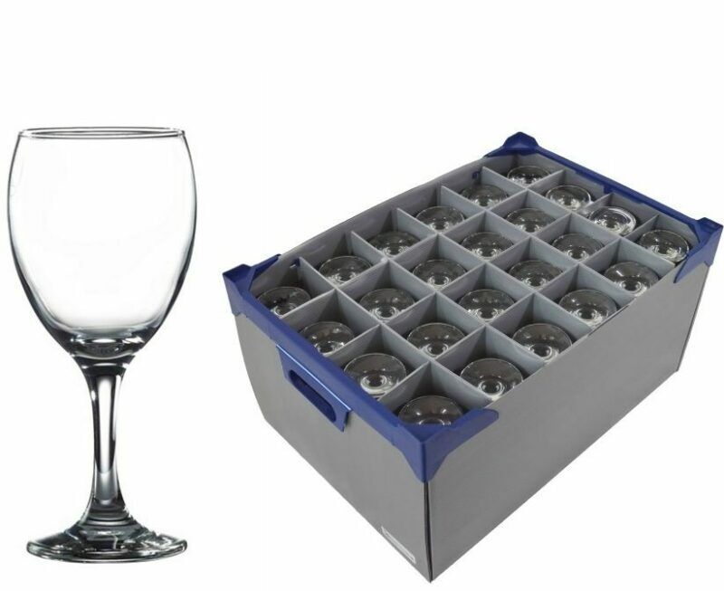 Wine Glasses and Glassware Storage Box 24 off Empire Wine Glasses, 34cl / 12oz and Glassware Storage Box