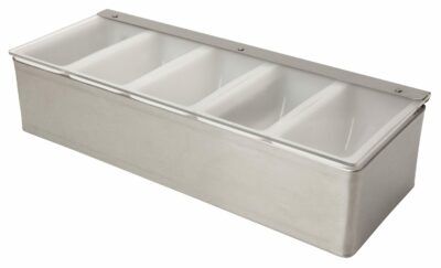 Stainless Steel Condiment Holder 5 Compartment