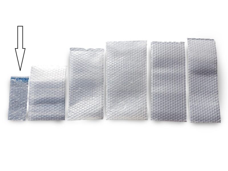 Shot Glass Bubble Bag - W75mm x H130mm - 10 Pack