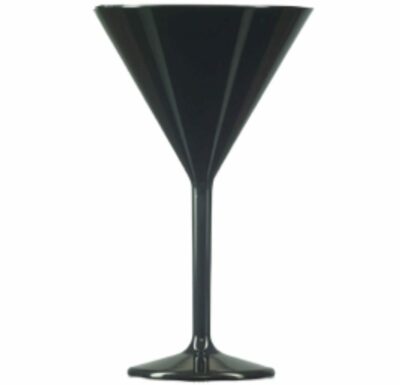 Black Plastic Martini Glass