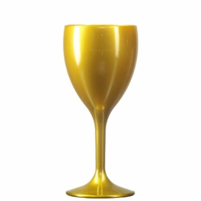 Gold Plastic Wine Glasses