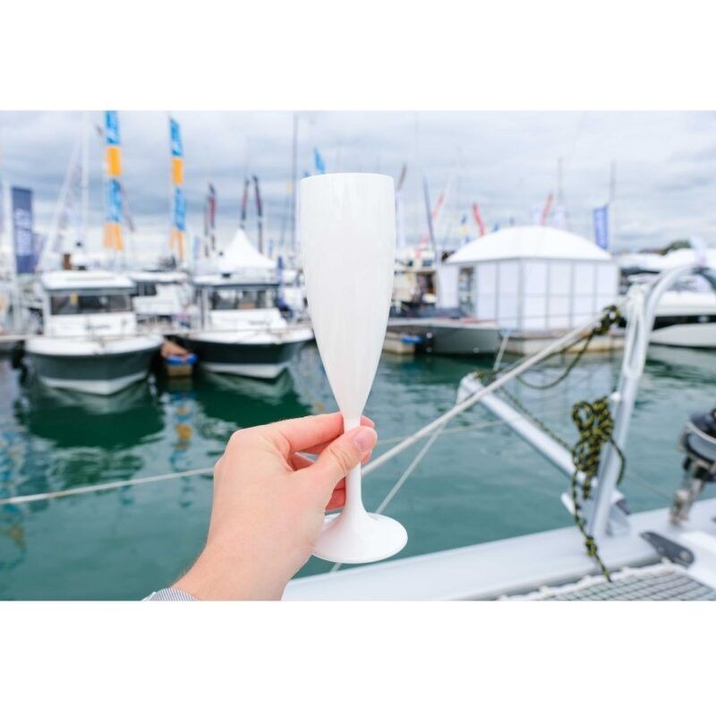 White Plastic Champagne Flute