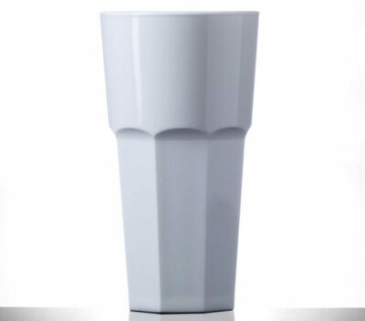 White Plastic Pint Glass