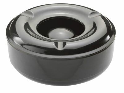 Beaumont Black 5 3/4 Inch Melamine Windproof Ashtray