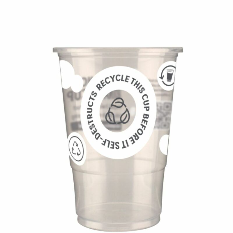 BioSelf - Biodegradable - Half pint Plastic Cup - Self Destruct - Glassjacks