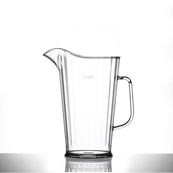 Small 2 Pint Jug - Elite Plastic Jug No lid - CE Marked : Lined @ 2 Pint - Image 4