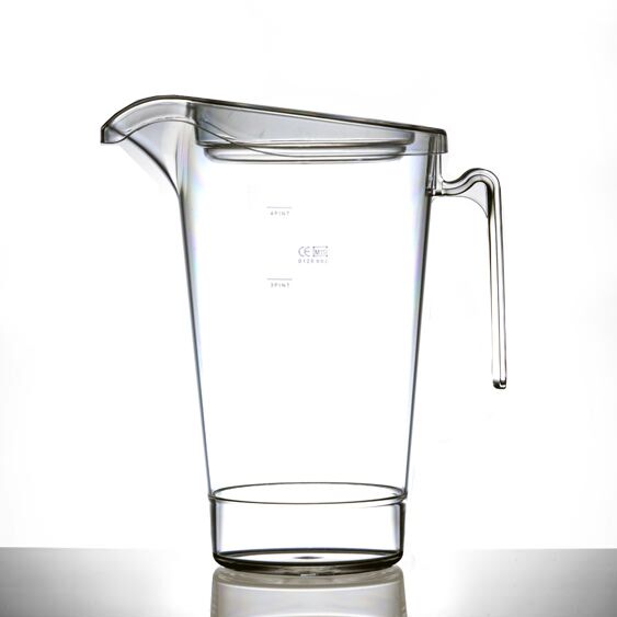 Stacking In2stax 4 Pint 2.2L Plastic Jug - CE Marked Lined @ 4, 3, 2 Pint with Lid - Image 2