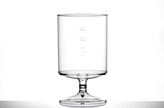Polystyrene Econ Clear Plastic Stacking Wine Glass 312ml/12oz, CE Marked