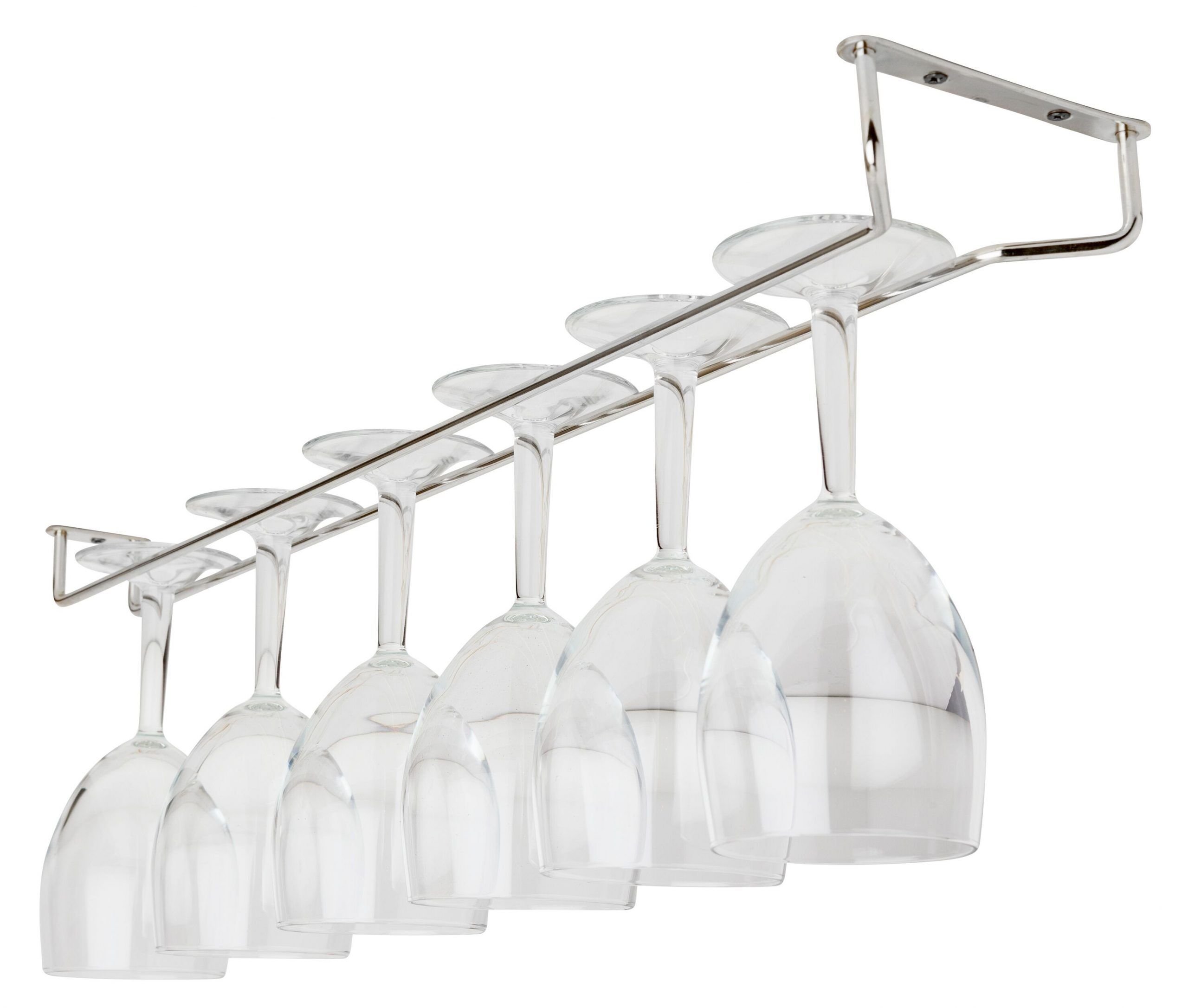 24 inch glass hanger - Chrome Silver