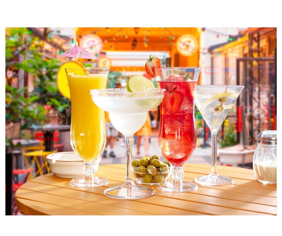 Plastic Cocktail Glasses Pina Colada Hurricane - Glassjacks