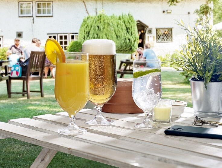 Plastic Reusable Unbreakable Goblet Beer Glasses
